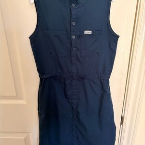 Columbia Dark Blue Button-Up Kids Dress